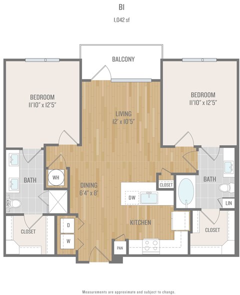 Centric One90 Apartments in Plano, Texas Two Bedroom Floor Plan